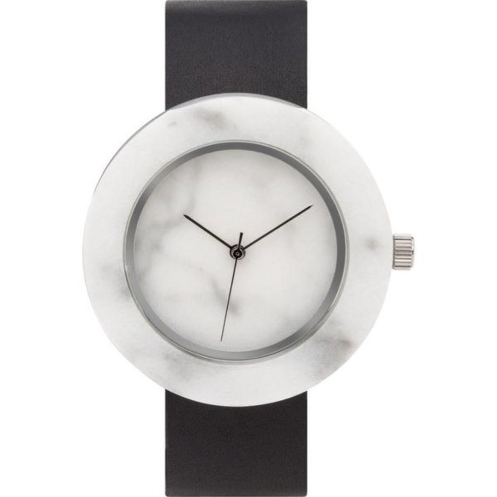 New White Marble Circle Mason Watch